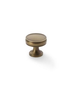 Alexander And Wilks Lynd Cupboard Knob 38mm Dia. Antique Brass AW808-38-AB