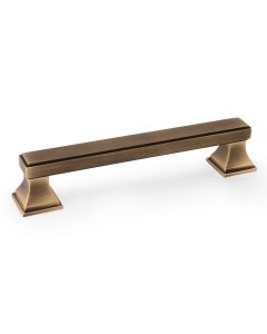Alexander And Wilks Jesper Square Cabinet Pull 128Mm C/C Antique Brass AW813-128-AB