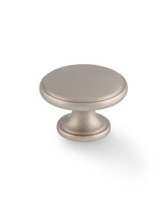 Alexander And Wilks Cambridge Round Cupboard Knob - 38mm Satin Nickel AW849-38-SN
