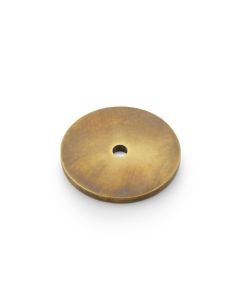 Alexander And Wilks Circular Backplate 40X3mm T/S Cabinet Hw Burnished Brass AW895-40-BB
