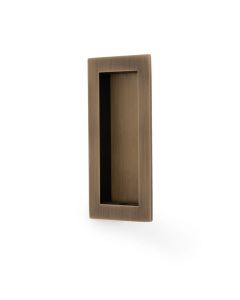 Alexander And Wilks Rectangular Flush Pull 100X45X13mm Antique Brass AW911-100-AB