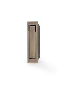 Alexander And Wilks Sliding Door Edge Pull Square Antique Brass