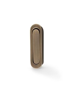 Alexander And Wilks Sliding Door Edge Pull Square Antique Brass