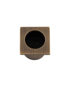 Sliding Door Finger Edge Pull Square -29mm Antique Brass By Alexander & Wilks AW993AB