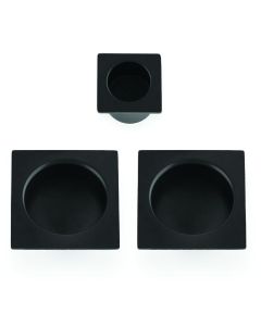 Sliding door pull Kit - 60mm Square-Black By Alexander & Wilks AW995BL