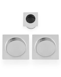 Sliding door pull Kit - 60mm Square-Polished Chrome By Alexander & Wilks AW995PC