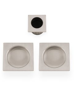 Sliding door pull Kit - 60mm Square-Satin Nickel By Alexander & Wilks AW995SN