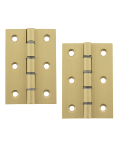 Atlantic Washered Hinges 3" x 2" x 2.2mm - Satin Brass AWH3222SB