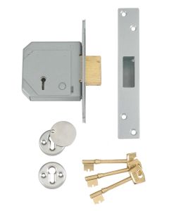 Union British Standard 5 Lever Mortice Dead Lock 20mm Dead Bolt Ss 80mm Case B-3G114E-SC-80