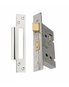 Eurospec Easi - T Bathroom Security Sashlock 44mm Backset 64mm Case Polished Stainless Steel