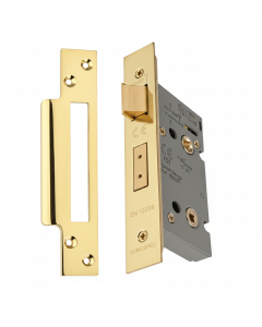 Eurospec BAS5025PVD Easi - T - Bathroom Lock 5mm Follower 44mm 64mm Polished Brass PVD