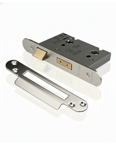 Eurospec BAS5030SSS/R Easi - T Bathroom Lock 5mm Follower 57mm Radius 76mm Satin Stainless Steel