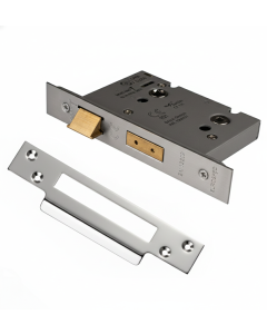 Eurospec BAS5030BSS Easi - T Bathroom Lock 5mm Follower 76mm Polished Stainless Steel
