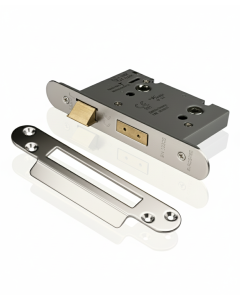 Eurospec BAS5030BSS Easi - T Bathroom Lock 5mm Follower 57mm Backset 76mm Polished Radius Stainless Steel