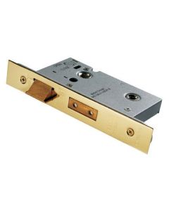 Eurospec BAS5030PVD Easi - T Bathroom Lock 5mm Follower 76mm 76mm Stainless Brass