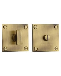Heritage Brass BAU1555-AT Square Low profile Thumbturn & Emergency Release Antique finish