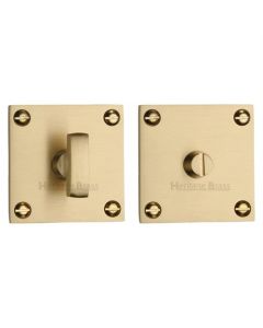 Heritage Brass BAU1555-SB Square Low profile Thumbturn & Emergency Release Satin Brass finish