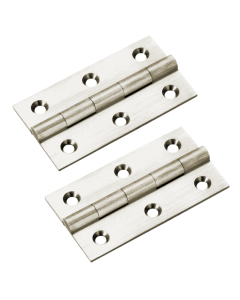 IRONZONE BHI64PN Solid Drawn Brass Butt Hinge - 64 x 35 - Polished Nickel
