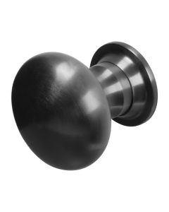 BLU, Centre Door Knob, Bolt Fix, 316 Stainless Steel, Matt Black Lacquered