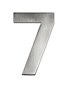 BLU, Number 7 Self Adhesive Door Numeral, 100mm, 316 Satin Stainless Steel BLN7-SSS