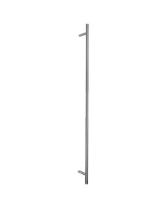 BLU, Offset Round 'T' Bar Pull Handle, 1800mm, Bolt Fix, 316 Satin Stainless Steel HAB6-1800-BF-SSS