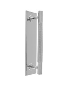 Carlisle Brass BP700BCP168CP Knurled Pull handle on Backplate 168mm Polished Chrome