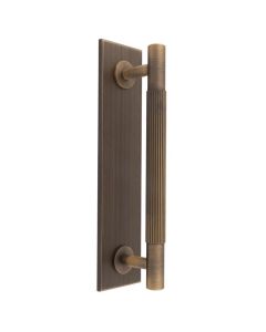 Carlisle Brass BP710BAB168AB Lines Pull Handles on backplate 168mm Antique brass
