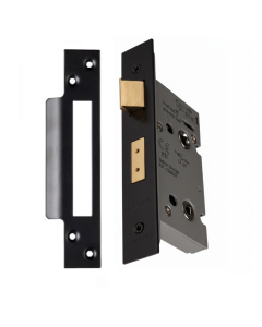 Eurospec Easi - T Bathroom Security Sashlock 44mm Backset 64mm Case Matt Black