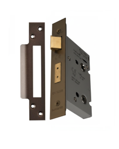 Eurospec Easi - T Bathroom Security Sashlock 44mm Backset 64mm Case Matt Bronze