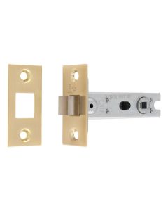 Eurospec Bolt-Through Tubular Deadbolt -57.5mm Backset 76mm Overall satin Brass