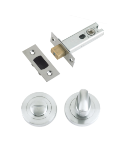 IRONZONE Bathroom Mortice Tubular Deadbolt 76mm, with Turn and Release Kit - Satin Stainless Steel