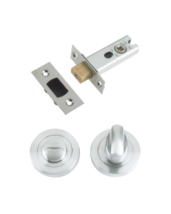 IRONZONE Bathroom Mortice Tubular Deadbolt 64mm, with Turn and Release Kit - Satin Stainless Steel