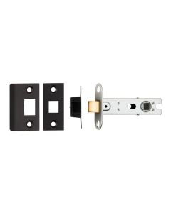 Eurospec BTL30MB 76mm Ce B/T Tubular Mortice Latch Square MB76mm Matt Black