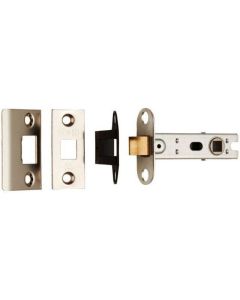 Eurospec BTL2NP/R/BO 2.5" Ce B/T Tubular Mortice Latch Radius (Body Only) Nickel Plated