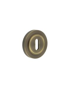 Burlington Standard Keyway Escutcheons Plain Rose Antique Brass