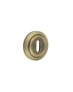 Burlington Standard Keyway Escutcheons Chamfered Rose Antique Brass