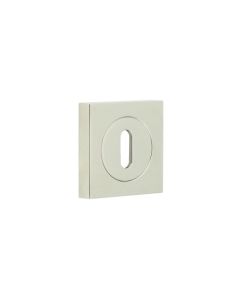 Burlington Standard Keyway Escutcheons Square Plain Rose Polished Nickel