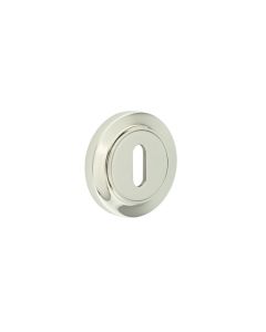 Burlington Standard Keyway Escutcheons Chamfered Rose Polished Nickel