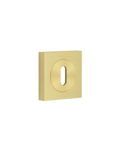 Burlington Standard Keyway Escutcheons Square Plain Rose Satin Brass