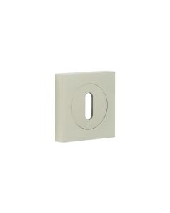 Burlington Standard Keyway Escutcheons Square Plain Rose Satin Nickel