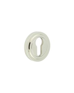 Burlington Euro Profile Escutcheons Stepped Rose Polished Nickel