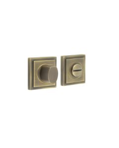 Burlington Turns & Releases Inner 3 Square Stepped Rose Antique Brass