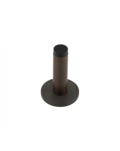 Burlington Plain Wall Mounted Door Stops Knurled Rose Dark Bronze