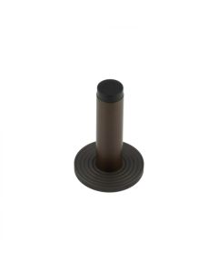 Burlington Plain Wall Mounted Door Stops Reeded Rose Dark Bronze