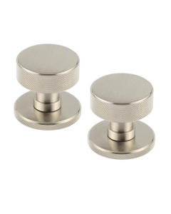 Frelan Burlington Westbourne Knurled Mortice Door Handles BUR102SN Satin Nickel
