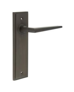 Frelan Burlington Mayfair Door Handle on Latch Plate Dark Bronze BUR10KIT86 Consist of BUR10DB and BUR450DB