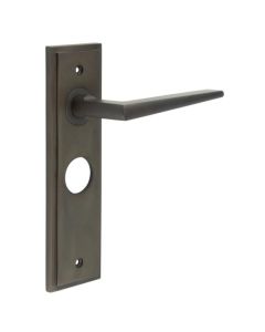 Frelan Burlington Mayfair Door Handle on Bathroom Plate Dark Bronze BUR10KIT88 Consist of BUR10DB and BUR453DB
