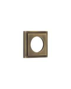 Frelan Burlington Square Stepped Outer Rose for Handles & T&R BUR152AB Antique Brass