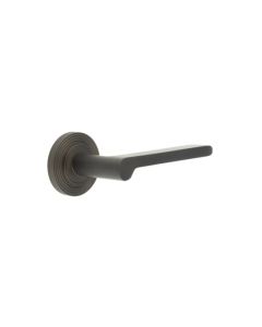 Frelan Burlington Fitzrovia Door Handle on Reeded outer Rose Dark Bronze BUR15KIT82 Consist of BUR15DB and BUR53DB
