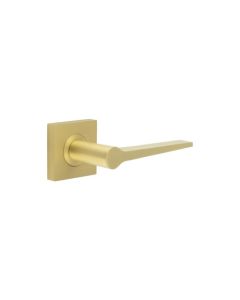 Frelan Burlington Knightsbridge Door Handle on Square Plain Outer Rose Satin Brass BUR20KIT240 Consist of BUR20SB and BUR150SB